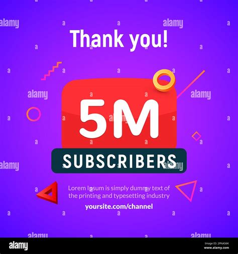 5 million followers vector post 5m celebration. Five millions ...