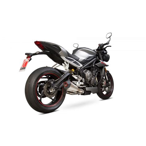 SCORPION SERKET TAPER SLIP-ON BRUSHED STAINLESS STREET TRIPLE 765 S, R ...