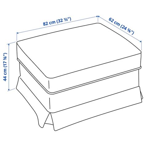 EKTORP footstool with storage, Hakebo grey-green - IKEA