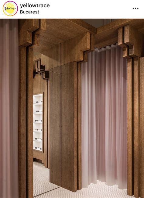 Pink Curtains on an Open Door | Retail trim, Dressing room design ...