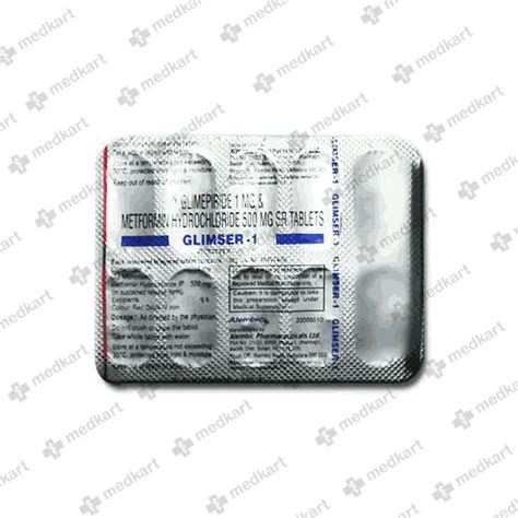 GLIMSER 1MG TABLET 10'S Price, Uses, Side Effects & Substitutes | Medkart