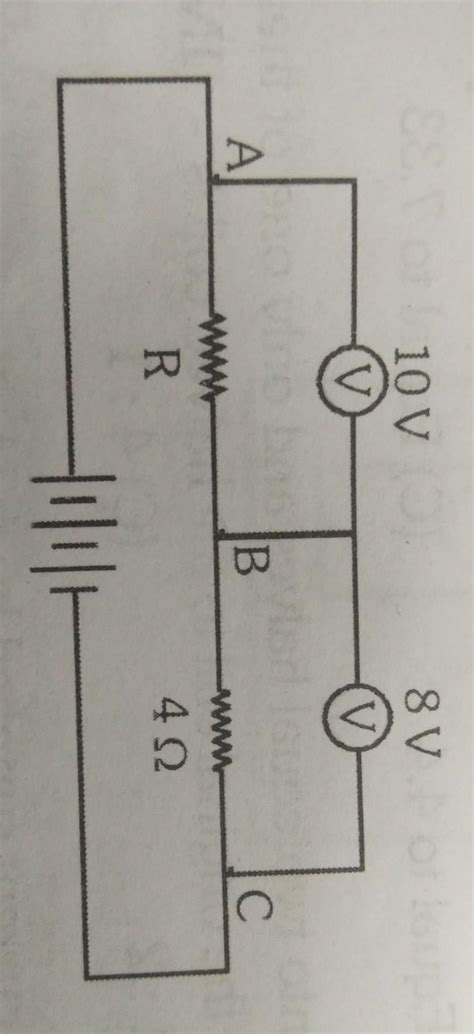 Consider the circuit shown in the figure. The voltmeter on the left ...