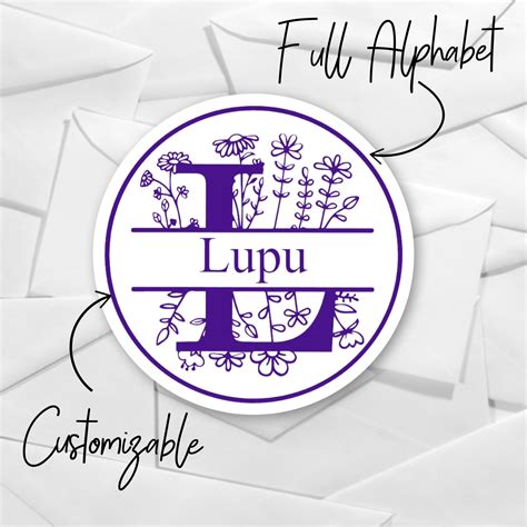 169. Custom Monogram Stickers - The Bearded Housewife