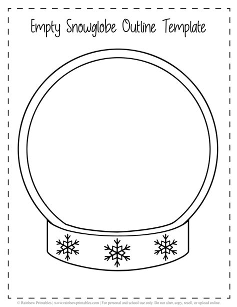 Empty Snow Globe Template