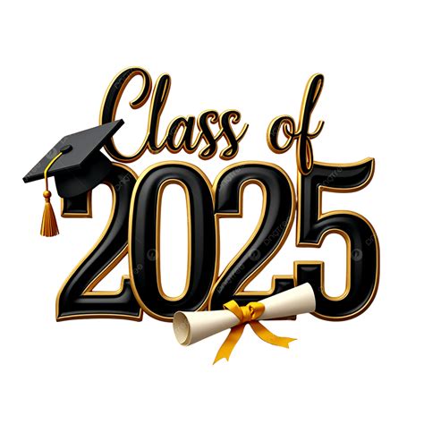 Golden And Black Text Graduation Class Of 2025, Graduation, 2025 ...