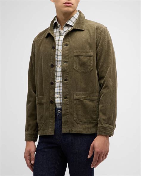 Peter Millar Men's Corduroy Chore Coat | Neiman Marcus