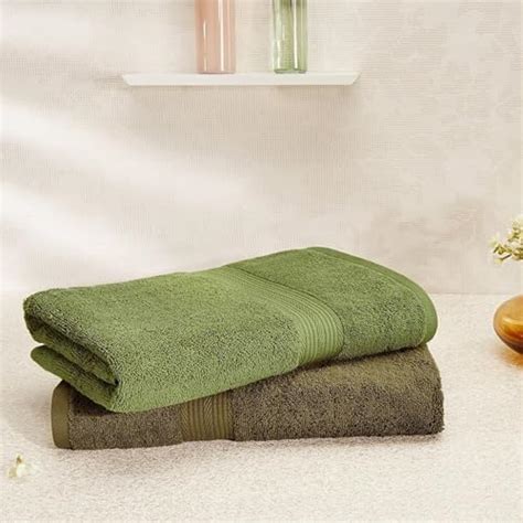 Amazon Brand - Solimo 100% Cotton 2 Piece Bath Towel Set, 500 GSM ...