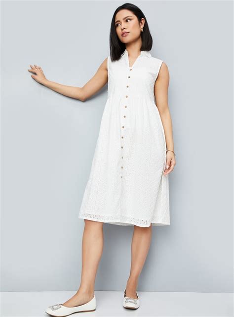 Buy Women Schiffli A-line Dress Online at just Rs. 1699.0 ...
