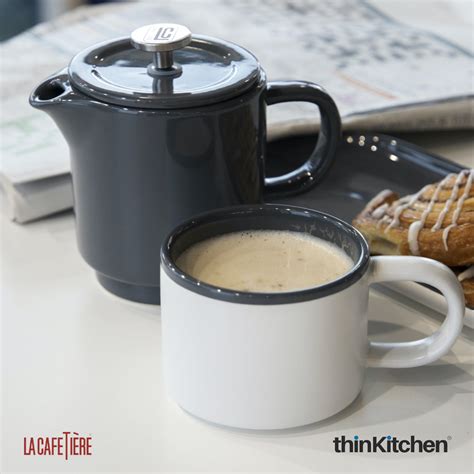 Buy La Cafetiere Barcelona Cool Grey Ceramic Coffee For One Online at ...