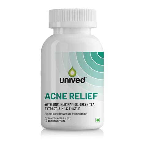 Unived Acne Relief | Acne Supplement Formulated to combat Acne from ...