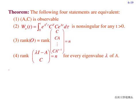 Image result for Controllability and Observability Formulas