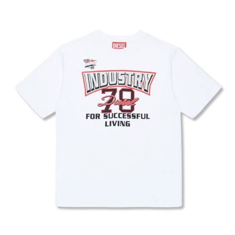 Diesel – Boys White Slogan-Print T-Shirt