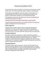 Image result for Terminal Learning Objective