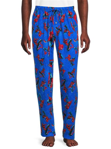 Marvel Spiderman Men's Lounge Pajama Pants, Lightweight Comics ...