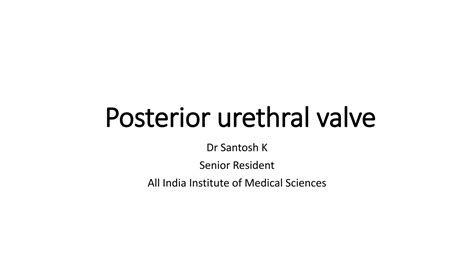 Posterior urethral valve | PPTX