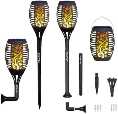 Homehop Solar Lights For Garden Pathway Flame Flickering Fire Mashaal ...