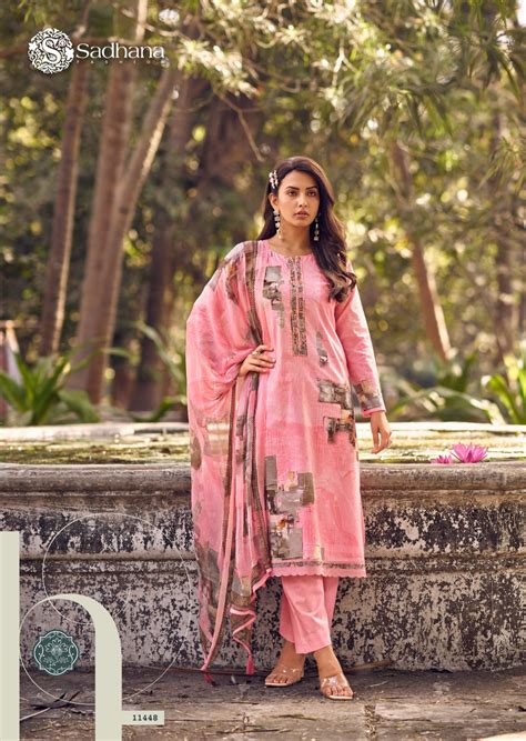 Arnisa Sadhana Pure Lawn Pant Style Suits Wholesaler India – Kavya ...