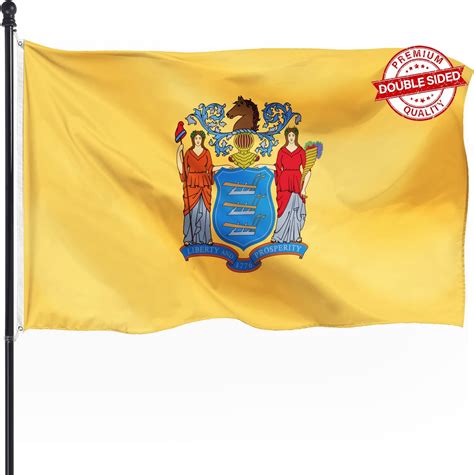 Amazon.com : Anley Fly Breeze 3x5 Foot New Jersey State Flag - Vivid ...