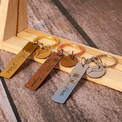 WEHATKE Personalized Engraved Metal Keychains – Custom Name & Initial ...