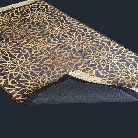 Silk Carpet Modern Design Collection Blue With Gold – Living Room Rug ...