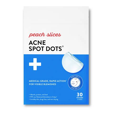 Buy Peach Slices Acne Spot Dots, Hydrocolloid Pimple Patches, 30 Ct ...