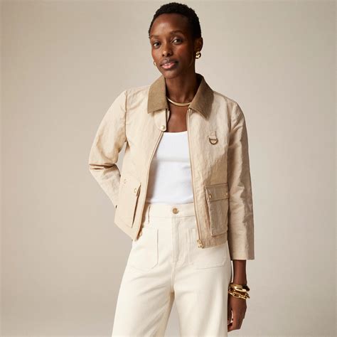 J.Crew: Barn Jacket™ In Crinkle Nylon For Women