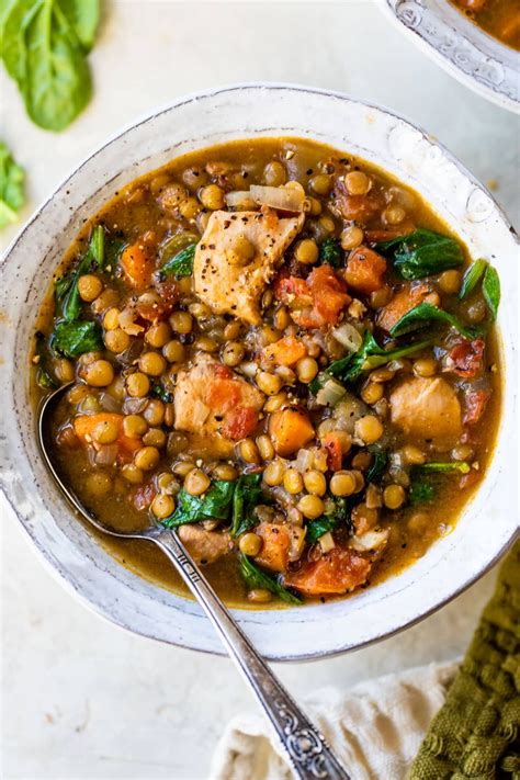 Chicken Lentil Soup - The Almond Eater | Lentil soup recipes, Chicken ...