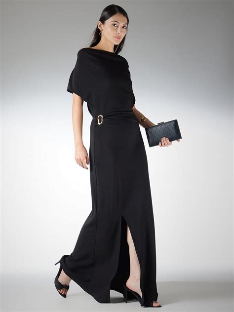 Buy Black Cowl Neck A Online | FableStreet