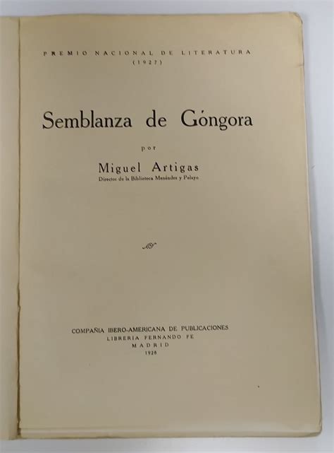 Semblanza de Góngora – Librería La Leona