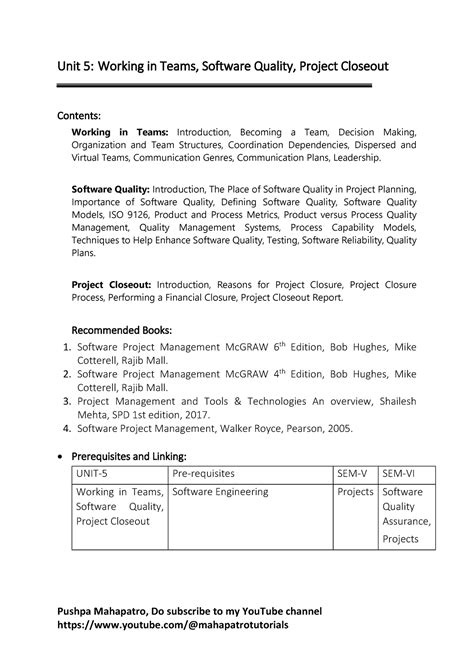 Notes SPM Uint 5 Sem V 2023-24 - Pushpa Mahapatro, Do subscribe to my ...