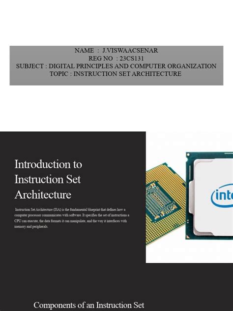 Introduction To Instruction Set Architecture - PPTX 20240527 211717 ...