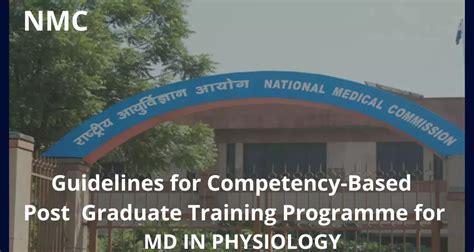 NMC Guidelines For Competency-Based Postgraduate Training Programme For ...