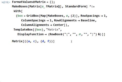 Array Output in Matrix Form 的图像结果