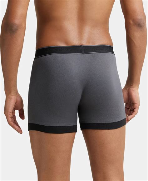 Buy Super Combed Cotton Rib Solid Boxer Brief with StayFresh Treatment ...