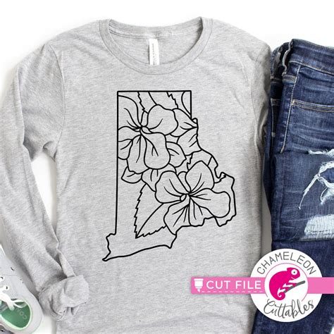 Rhode Island state flower Common Blue Violet outline svg png dxf eps ...