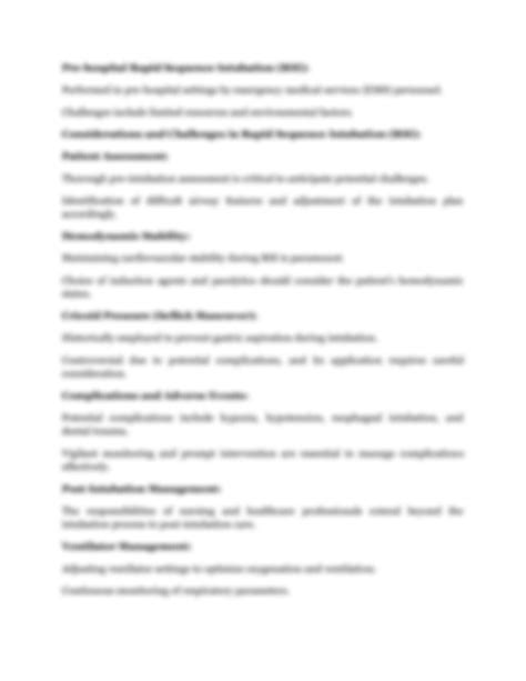 SOLUTION: Rapid sequence intubation rsi types of rapid sequence ...