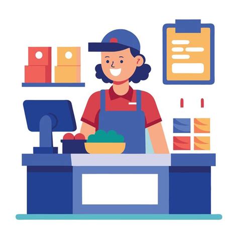 Shopkeeper Cartoon Vector 的图像结果