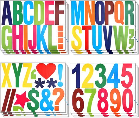 Amazon.com: Panelee 140 Pieces 20 Sheets Large Letter Stickers 4 Inch ...