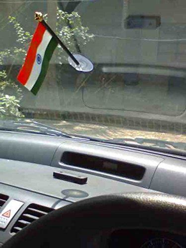 The Flag Company Indian Car Flag with Vacuum Base (Length: 5 inches ...