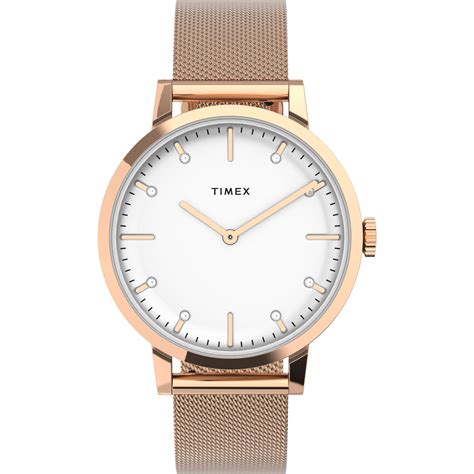 Timex Midtown Women Silver Round Dial Analog Watch - TW2V37100UJ – The ...