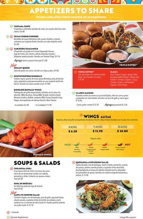 Free Chili's Printable Menu – Updated + PDF - Printables for Everyone