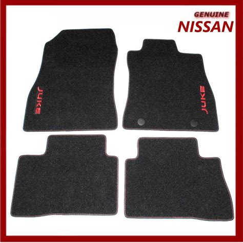 Genuine Nissan Juke Luxury Velour Floor Mats Red Stitching KE7551K001S2 ...