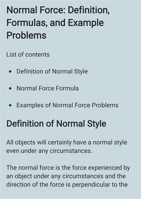 Image result for Normal Force Explained