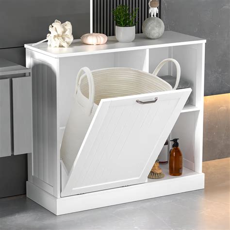 Amazon.com: GAZHOME Tilt Out Laundry Hamper Cabinet with Laundry ...