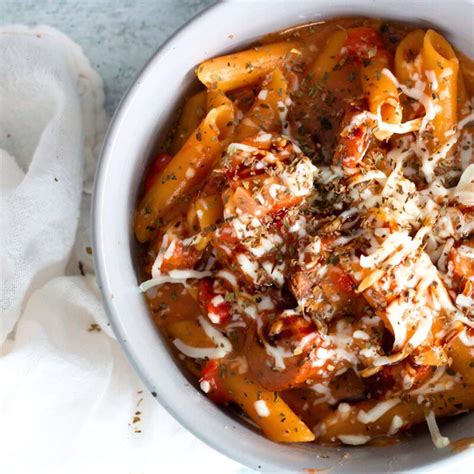 Caprese Penne Pasta with Chicken Sausage - Graciously Nourished