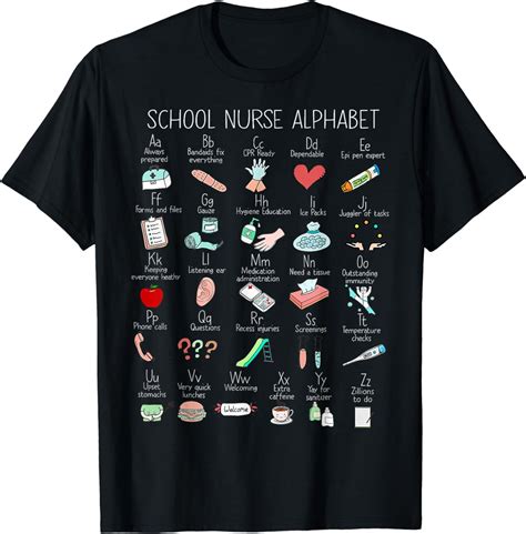 School Nurse Alphabet ABCs Nursing Appreciation T-Shirt - Walmart.com