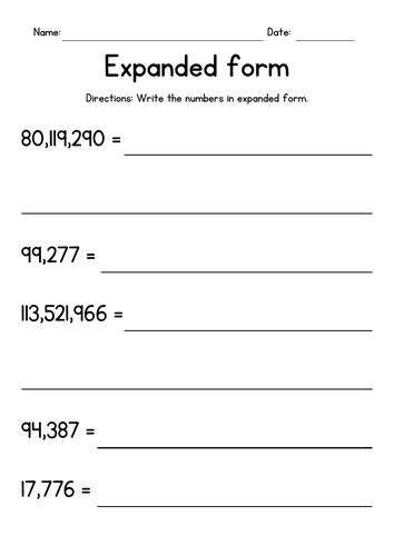 Image result for Writing Numbers in Expanded Form