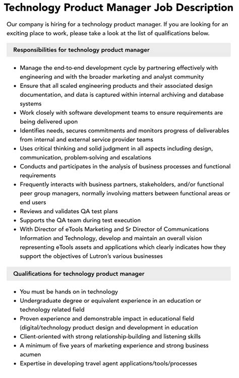 Technology Product Manager 的图像结果