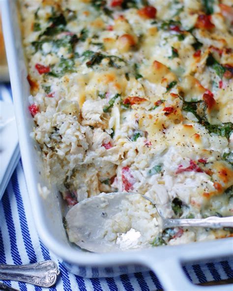 Creamy Spinach Artichoke Chicken Casserole - Southern Discourse