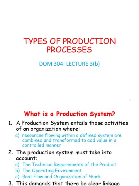 Types of Production Process 的图像结果